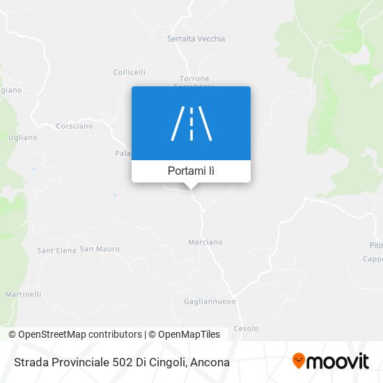 Mappa Strada Provinciale 502 Di Cingoli