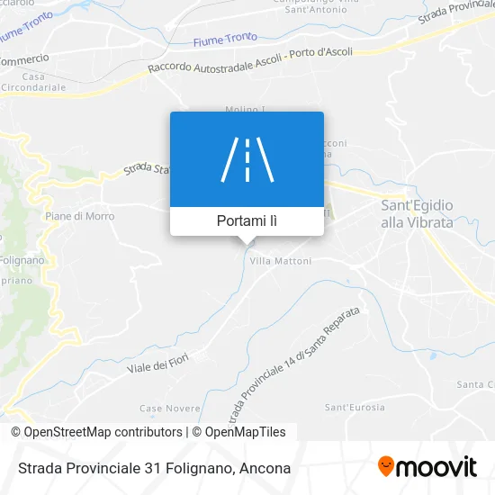 Mappa Strada Provinciale 31 Folignano
