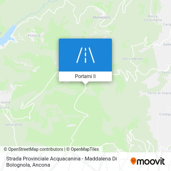 Mappa Strada Provinciale Acquacanina - Maddalena Di Bolognola