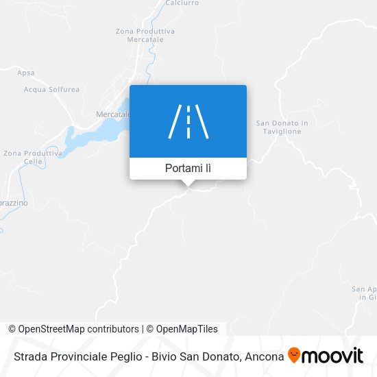 Mappa Strada Provinciale Peglio - Bivio San Donato