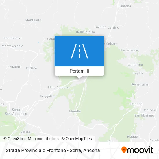 Mappa Strada Provinciale Frontone - Serra