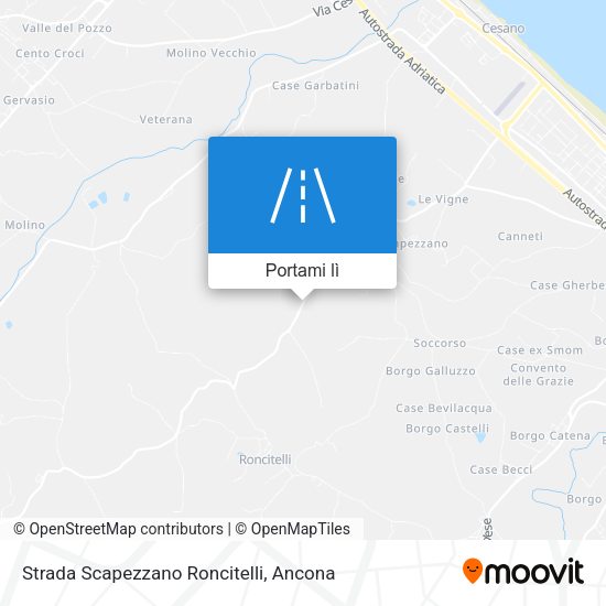 Mappa Strada Scapezzano Roncitelli