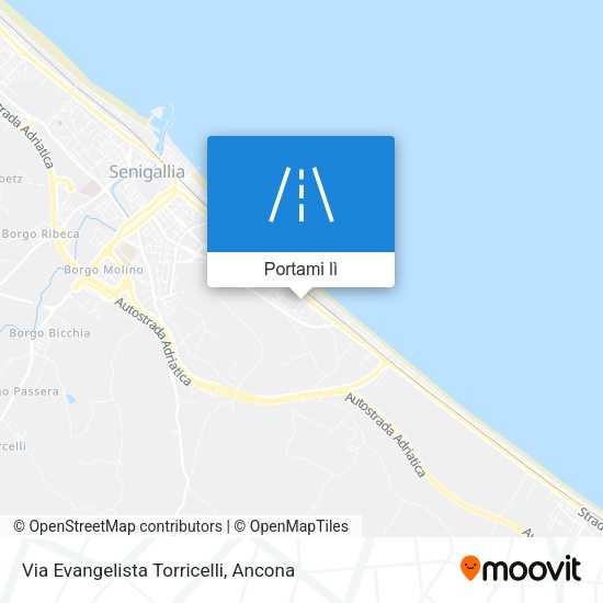Mappa Via Evangelista Torricelli