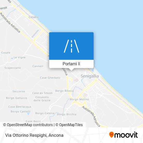 Mappa Via Ottorino Respighi