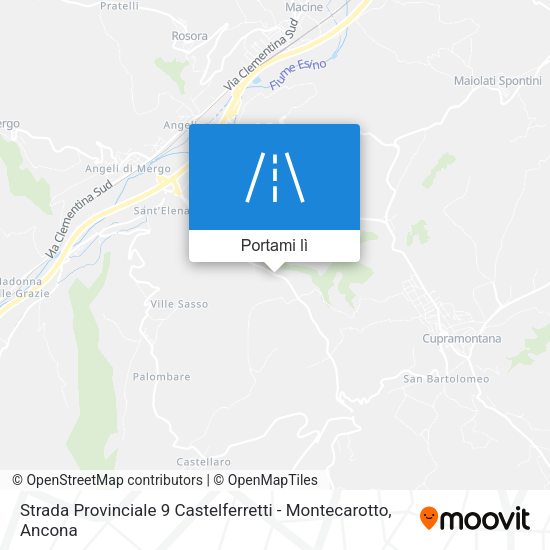 Mappa Strada Provinciale 9 Castelferretti - Montecarotto