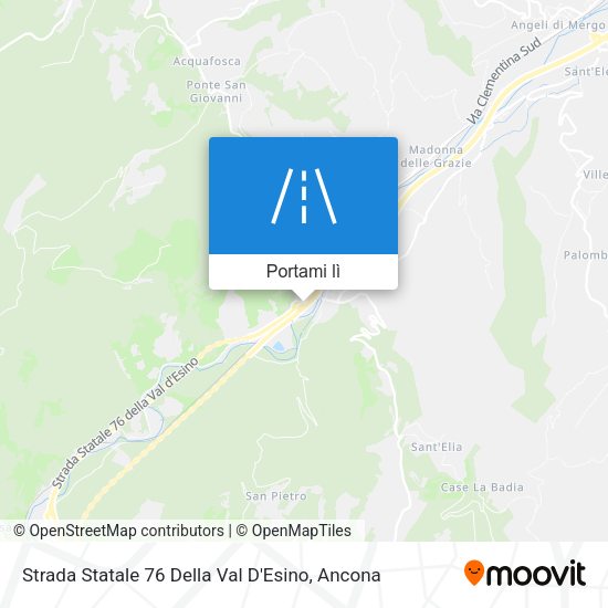 Mappa Strada Statale 76 Della Val D'Esino