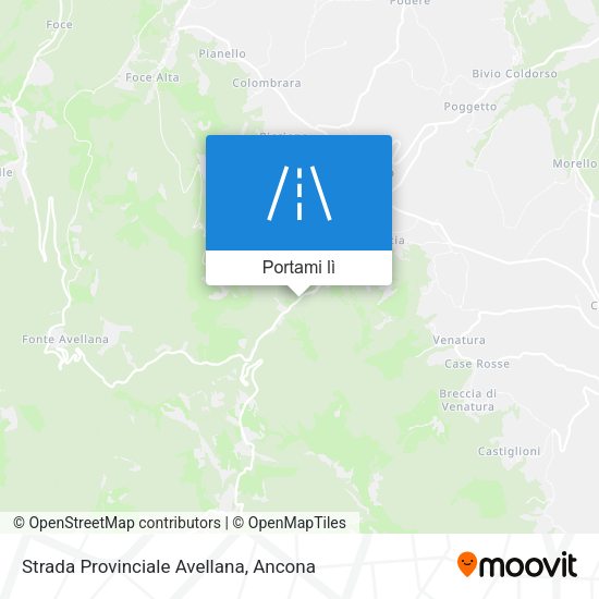 Mappa Strada Provinciale Avellana