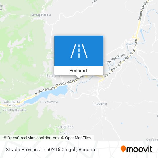 Mappa Strada Provinciale 502 Di Cingoli