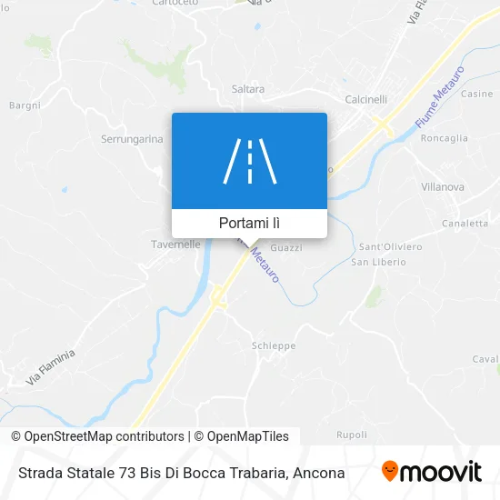 Mappa Strada Statale 73 Bis Di Bocca Trabaria
