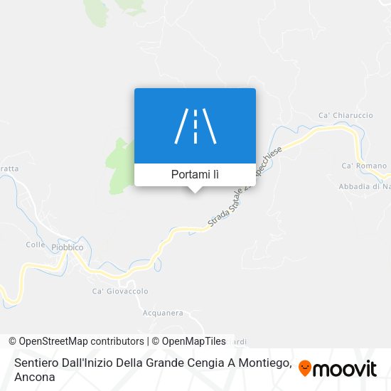 Mappa Sentiero Dall'Inizio Della Grande Cengia A Montiego