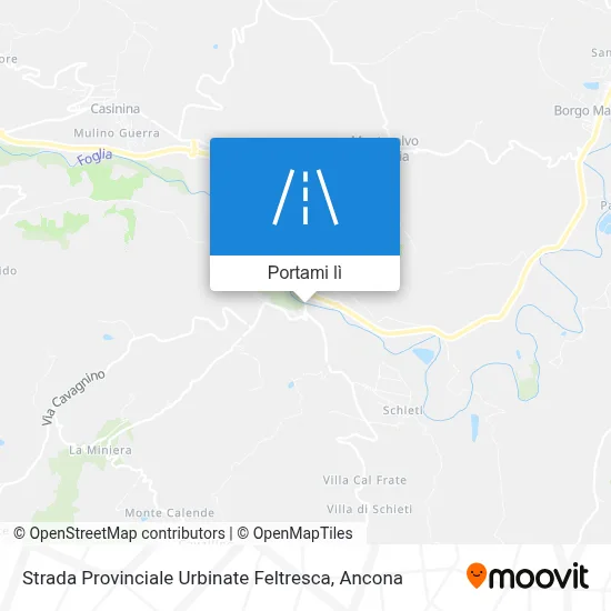Mappa Strada Provinciale Urbinate Feltresca