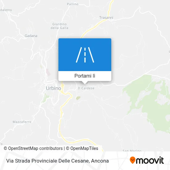 Mappa Via Strada Provinciale Delle Cesane