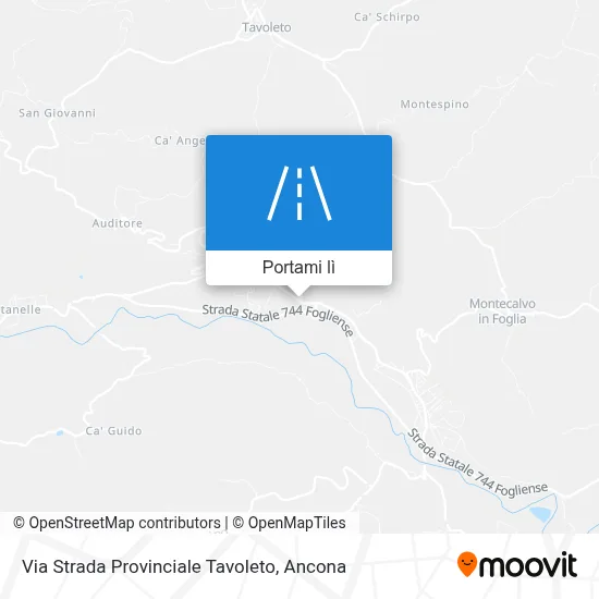 Mappa Via Strada Provinciale Tavoleto