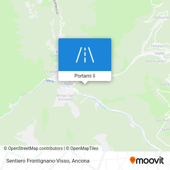 Mappa Sentiero Frontignano-Visso