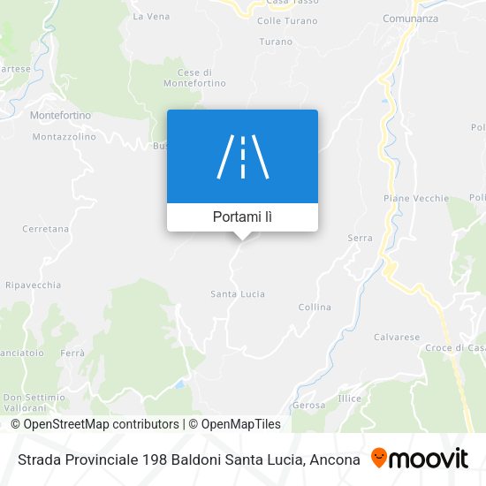 Mappa Strada Provinciale 198 Baldoni Santa Lucia