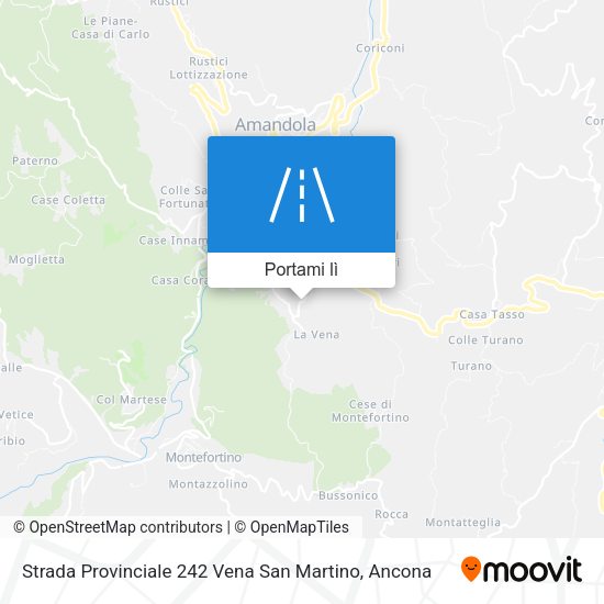 Mappa Strada Provinciale 242 Vena San Martino