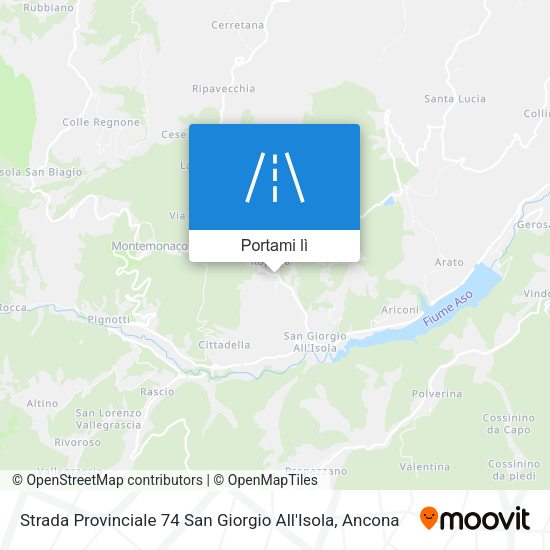 Mappa Strada Provinciale 74 San Giorgio All'Isola