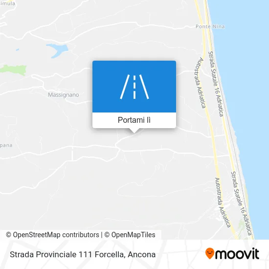 Mappa Strada Provinciale 111 Forcella