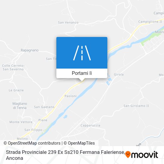 Mappa Strada Provinciale 239 Ex Ss210 Fermana Faleriense