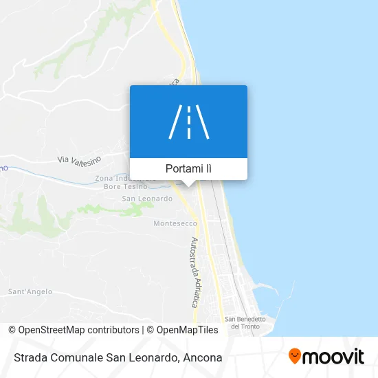 Mappa Strada Comunale San Leonardo