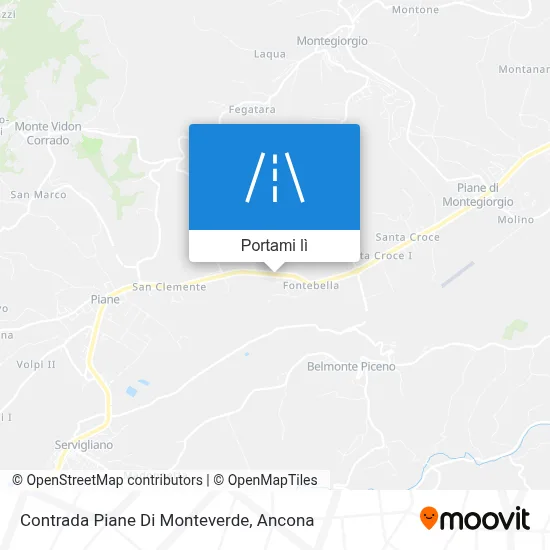 Mappa Contrada Piane Di Monteverde