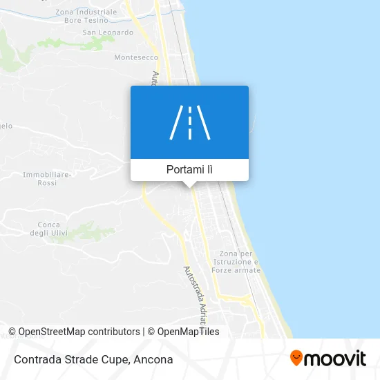 Mappa Contrada Strade Cupe