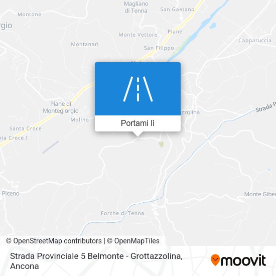 Mappa Strada Provinciale 5 Belmonte - Grottazzolina
