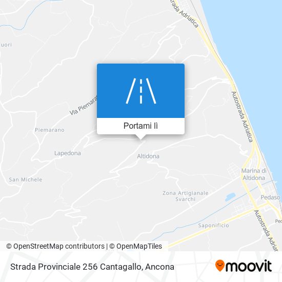 Mappa Strada Provinciale 256 Cantagallo