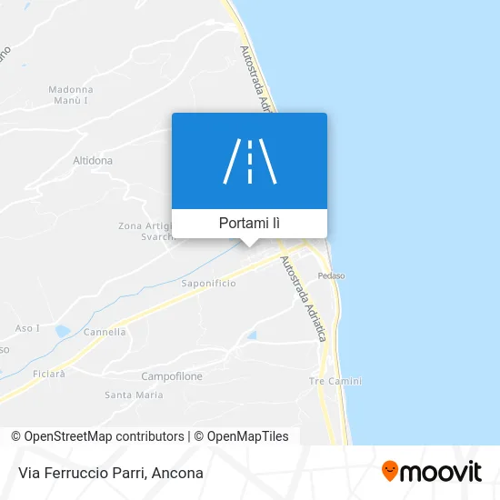 Mappa Via Ferruccio Parri