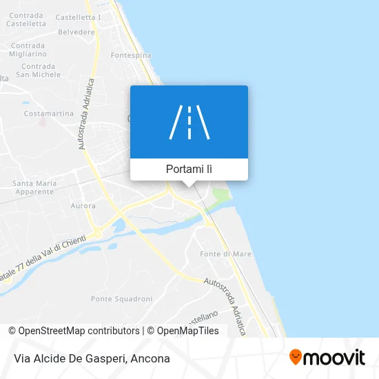 Mappa Via Alcide De Gasperi