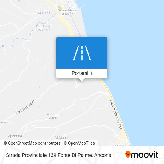 Mappa Strada Provinciale 139 Fonte Di Palme