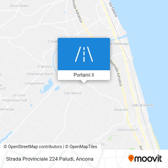 Mappa Strada Provinciale 224 Paludi