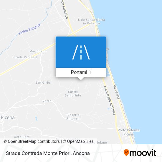 Mappa Strada Contrada Monte Priori