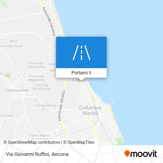 Mappa Via Giovanni Ruffini