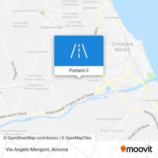 Mappa Via Angelo Mengoni