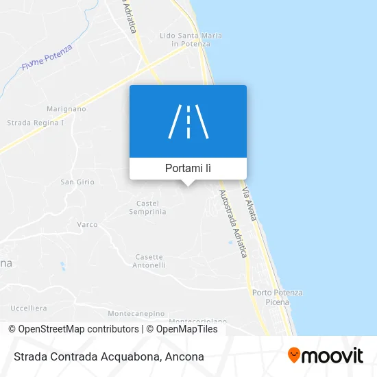 Mappa Strada Contrada Acquabona