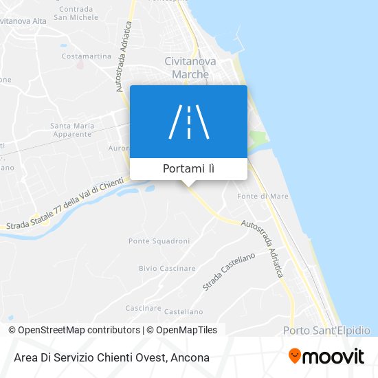Mappa Area Di Servizio Chienti Ovest