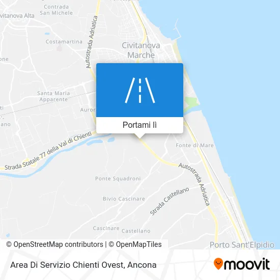 Mappa Area Di Servizio Chienti Ovest