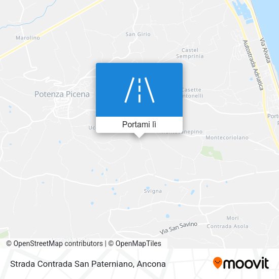 Mappa Strada Contrada San Paterniano
