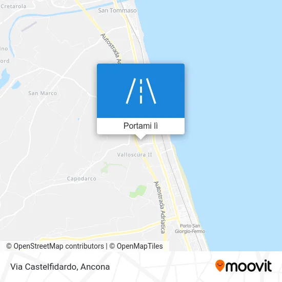 Mappa Via Castelfidardo