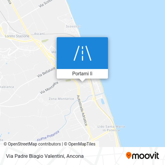 Mappa Via Padre Biagio Valentini