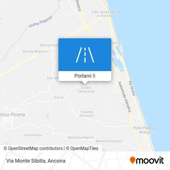 Mappa Via Monte Sibilla