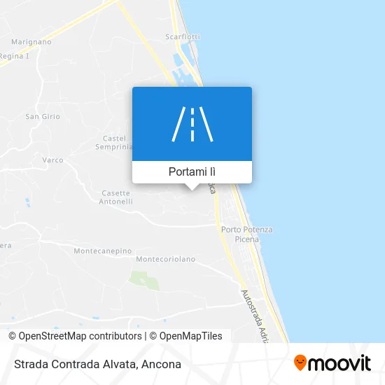 Mappa Strada Contrada Alvata