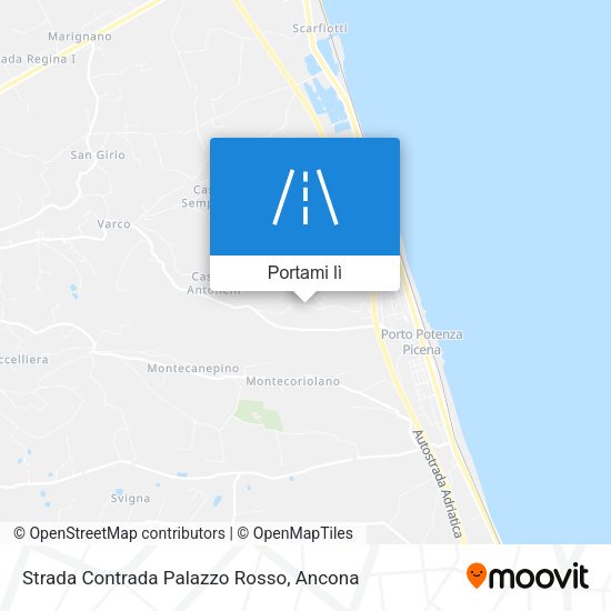 Mappa Strada Contrada Palazzo Rosso