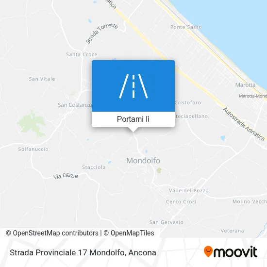 Mappa Strada Provinciale 17 Mondolfo