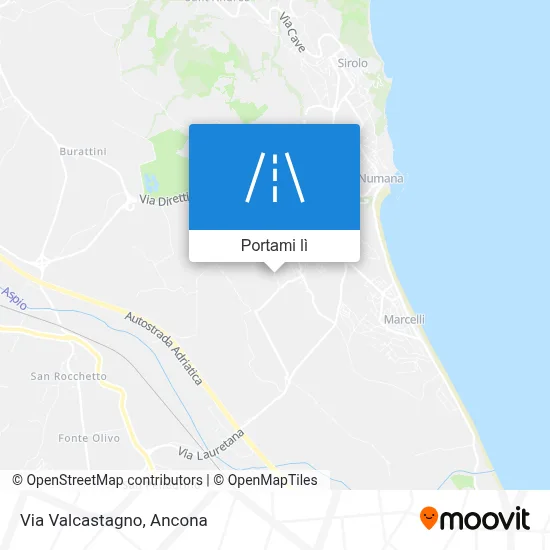 Mappa Via Valcastagno