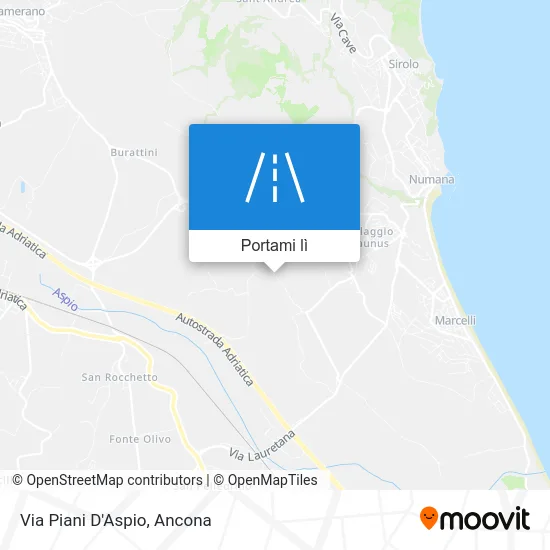 Mappa Via Piani D'Aspio