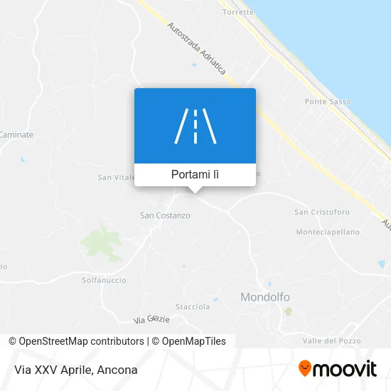 Mappa Via XXV Aprile