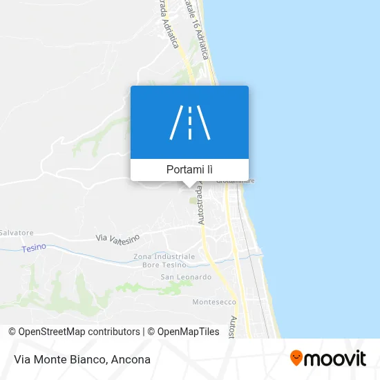 Mappa Via Monte Bianco