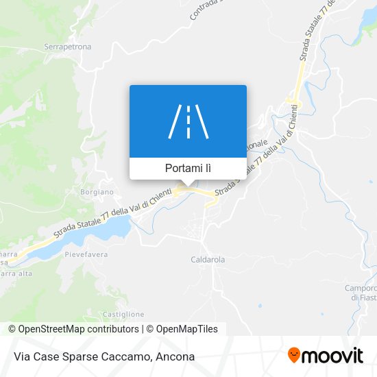 Mappa Via Case Sparse Caccamo